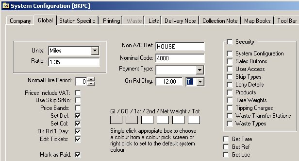  System Configuration - Global Settings 